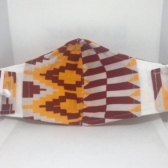 Set of 3 100% Cotton 3-Layer Masks + lanyards and Filters - Picture 5 of 12